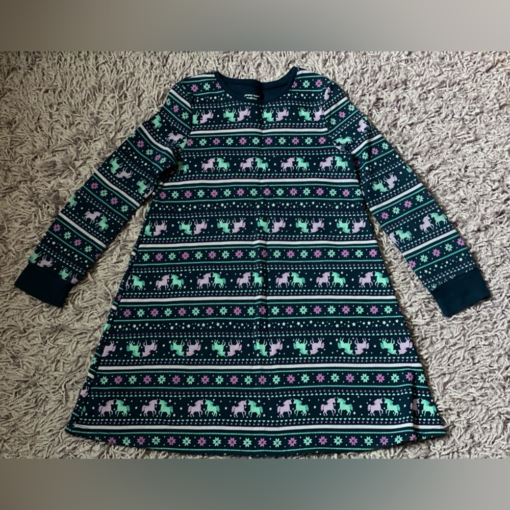 Jumping Beans All Day Play Long Sleeve Unicorn Dress